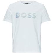 T-shirt BOSS T-SHIRT BLANC REGULAR EN COTON STRETCH AVEC LOGO DE LA
