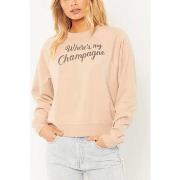 Sweat-shirt Amuse Society - Sweat col rond - rose pâle