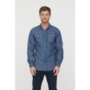 Chemise Lee Cooper Chemise Dezine Gris Bleu