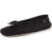 Chaussons Isotoner Chaussons ballerines Femme Nœud Bijou Noir