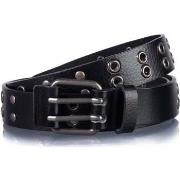 Ceinture Isotoner Ceinture Femme grainée Noir œillet