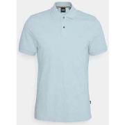 T-shirt BOSS Polo bleu clair en coton