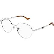 Lunettes de soleil Gucci GG1496O Cadres Optiques, Argent/Transparent, ...