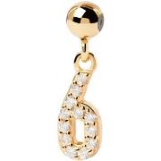 Pendentifs Pdpaola Charm Numéro 6 doré