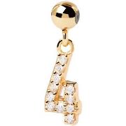 Pendentifs Pdpaola Charm Numéro 4 doré