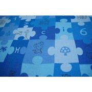 Tapis Rugsx Tapis enfant PUZZLES bleu 100x100 cm