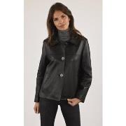 Veste La Canadienne Veste confort cuir noir-046258