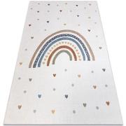 Tapis Rugsx Tapis BONO 8302 Arc-en-ciel, coeurs crème / 80x150 cm