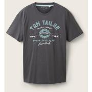 T-shirt Tom Tailor - Tee-shirt - gris anthracite