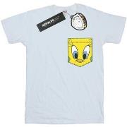 T-shirt enfant Dessins Animés Tweety Pie Face Faux Pocket