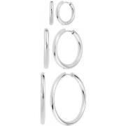 Boucles oreilles Sc Crystal B4139-ARGENT+B4140-ARGENT+B4141