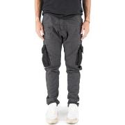 Jeans Devid Label Pantalon cargo Courma anthracite