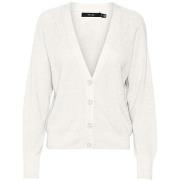 Pull Vero Moda CARDIGAN LS SHORT V-NECK - SNOW WHITE - M