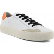 Chaussures Sun68 Street Leather Sneaker Uomo Bianco Arancio Fluo Z3414...