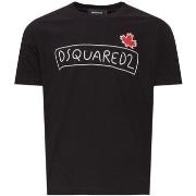 T-shirt Dsquared S71GD1130 Logo Black T-shirt