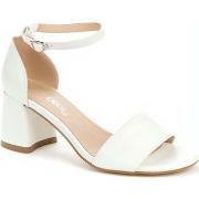 Sandales Betsy white elegant part-open sandals