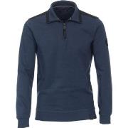Sweat-shirt Casa Moda Pull Demi-Zip Bleu Foncé Indigo