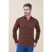 Chemise R2 Amsterdam R2 Chemise Col Italien Marron