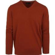 Sweat-shirt Suitable Pull Col-V Vini Orange