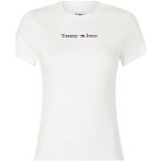 T-shirt Tommy Jeans T-shirt femme Ref 58578 YBL Ecru