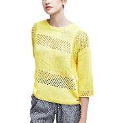 Pull Guess Pull Femme à Manches 3/4 Ines Jaune