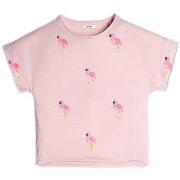 Chemise enfant Guess T-Shirt fille application paillettes J92I20 Rose