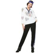 T-shirt Desigual Blouse Temis Blanc 18WWBW07