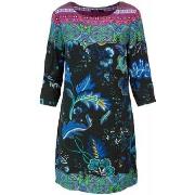 Robe Desigual Robe Femme Killpop Noir et Motifs Bleu 18WWVW93 (rft)