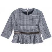 Chemise enfant Guess Blouse Fille J83H11 en tartan Noir et Blanc (rft)