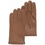 Gants Isotoner homme gants cuir cachemire et soie caramel 69077