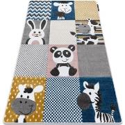 Tapis Rugsx Tapis PETIT ZOO ANIMAUX crème et gris 120x170 cm