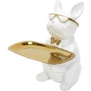 Statuettes et figurines La Chaise Longue Statue Bulldog blanc vide-poc...