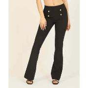 Pantalon Silvian Heach pantalon taille haute avec bas évasé