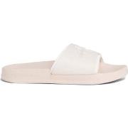 Chaussons Calvin Klein Jeans slide monogram peach blush white