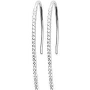 Boucles oreilles Brillaxis Boucles d'oreilles pendantes Argent rhodié ...