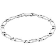 Bracelets Brillaxis Bracelet maille gourmette argent rhodié 21cm