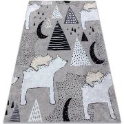 Tapis Rugsx Tapis lavable JUNIOR 51974.802 Ours, animaux pour 140x190 ...