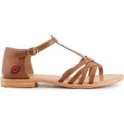 Sandales Bons baisers de Paname En Cuir Zoe Cognac