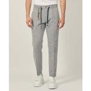 Pantalon Yes Zee Pantalon homme en lin avec cordon de serrage