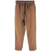 Pantalon Ko Samui Tailors Pantalon ample en lin tabac