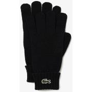 Gants Lacoste Gants unisexes noirs en laine