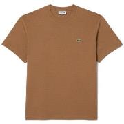 T-shirt Lacoste T-SHIRT CLASSIC FIT EN JERSEY DE COTON MARRON