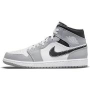 Chaussures Nike Air Jordan 1 Mid Light Smoke Grey Anthracite (GS)