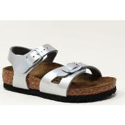 Baskets Birkenstock BIRKENSTOCK RIO SANDALE METALLIC SILVER