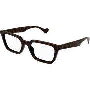 Lunettes de soleil Gucci GG1539O Cadres Optiques, Havana/Transparent, ...