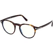 Lunettes de soleil Tom Ford FT5833-B Cadres Optiques, Havana, 49 mm