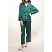 Pyjamas / Chemises de nuit Kebello Pyjama fluide en satin Vert F