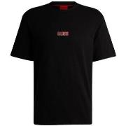 T-shirt BOSS T-SHIRT DIQITEE NOIR RELAXED AVEC GRANDS LOGOS AU DOS