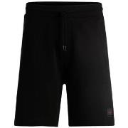 Short BOSS SHORT DÉCONTRACTÉ DIZ_GEL NOIR EN MOLLETON DE COTON À L