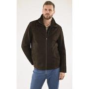 Blouson La Canadienne Blouson cuir nubuck marron-046661